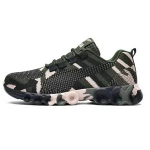 Halvecado Couple Casual Camouflage Pattern Lace Up Design Breathable Sneakers